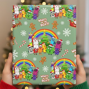 Numberblocks Weihnachten Geschenkpapier: Lustige Geschenkpapierrolle