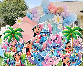 Lilo and Stitch Cut Out Bundle: Printable Party Decorations & Stand-Up Props for Birthday