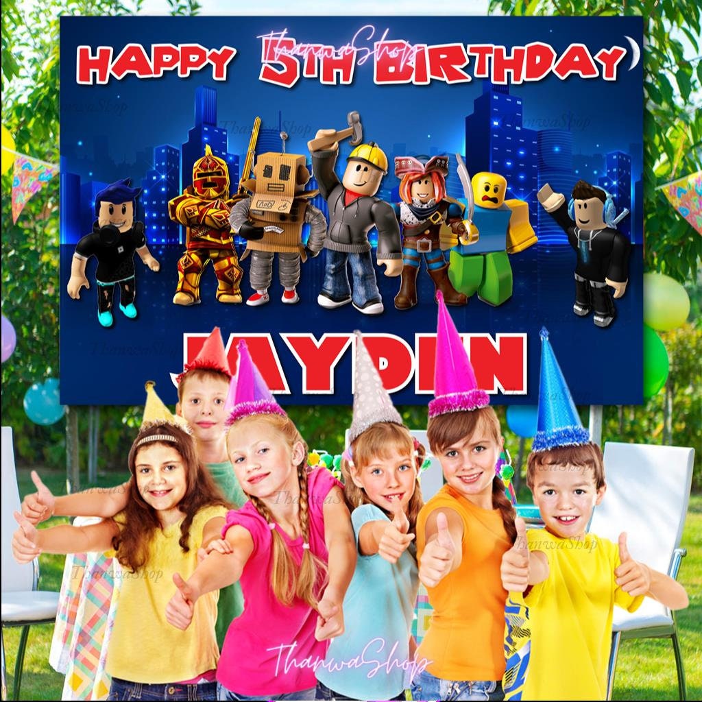 Printable Personalized Video Game Backdrop Boy Birthday Party Etsy