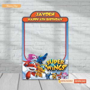 Super Wings Birthday Frame, Super Wings Birthday, Welcome To Sign, Personalized Birthday Welcome Sign, Super Wings Party, Super Wings