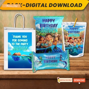 Printable  Personalized Luca Supplies Bundle, Luca Party Favors, Kids Birthday, Chip Bag, Luca Labels, Luca Favors, Luca Birthday Party