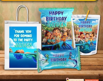 Printable  Personalized Luca Supplies Bundle, Luca Party Favors, Kids Birthday, Chip Bag, Luca Labels, Luca Favors, Luca Birthday Party