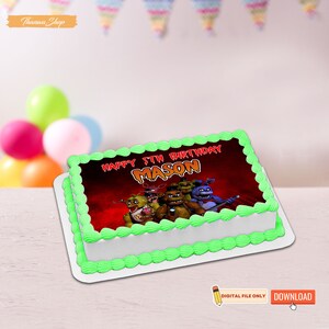 Printable Freddy Cake Topper, Fnaf Cake Topper, Fnafs Cake Decoration ...