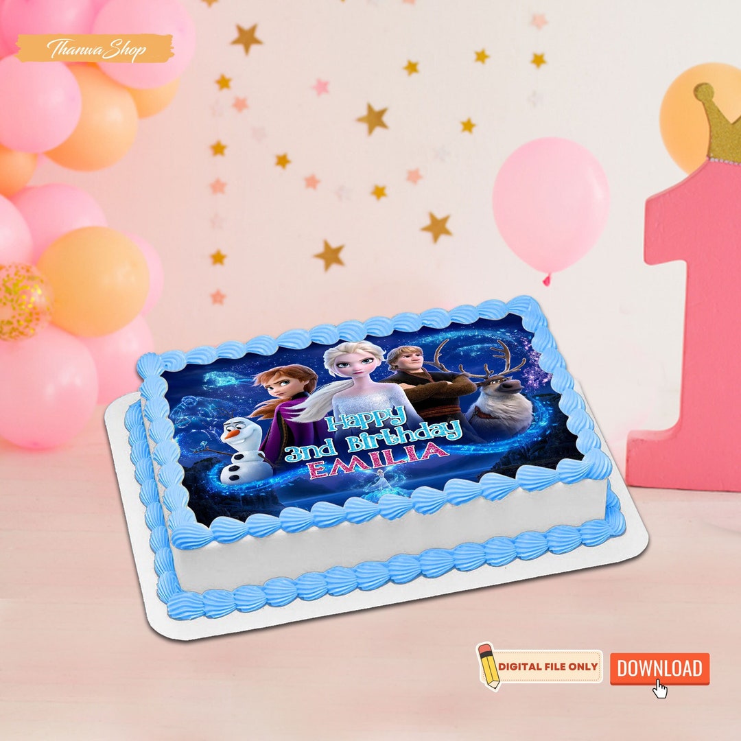 Printable Frozen Cake Topper, Frozen 2 Cake, Frozen Digital Download ...