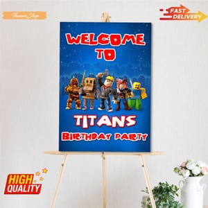 Video Game Birthday Welcome Sign, Kids Birthday Birthday Party Sign, Video Game Birthday Poster, Custom Birthday Decor for Kids