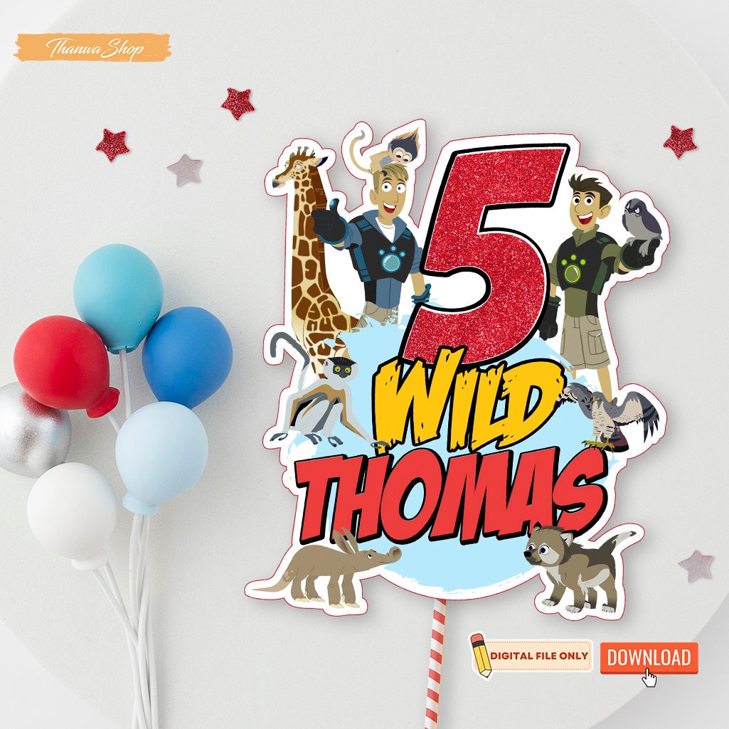 Topper de bolo Wild Kratts para impressão, Topper de bolo Wild Kratts ...
