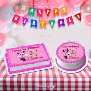 Minnie Cake Topper | Cake Decorations | Twodles Cupcake Topper | Minnie Party Decorations | Cake Topper | Mouse Cake Topper