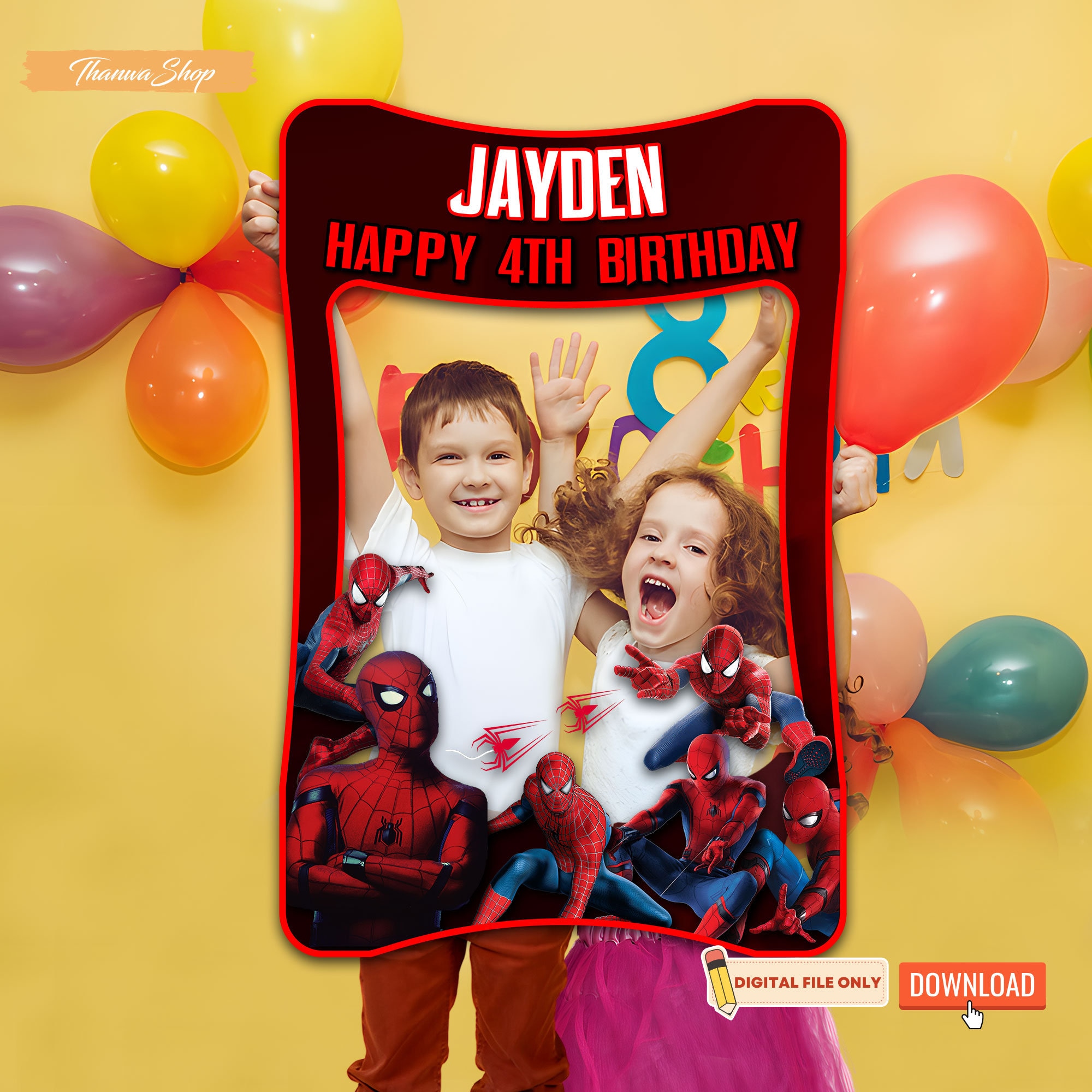 Spiderman Photo Booth Frame Spiderman Party Theme Decor Etsy UK