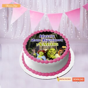 Shrek Cake Topper, Printable Shrek Cake Topper,digital Shrek Cake ...