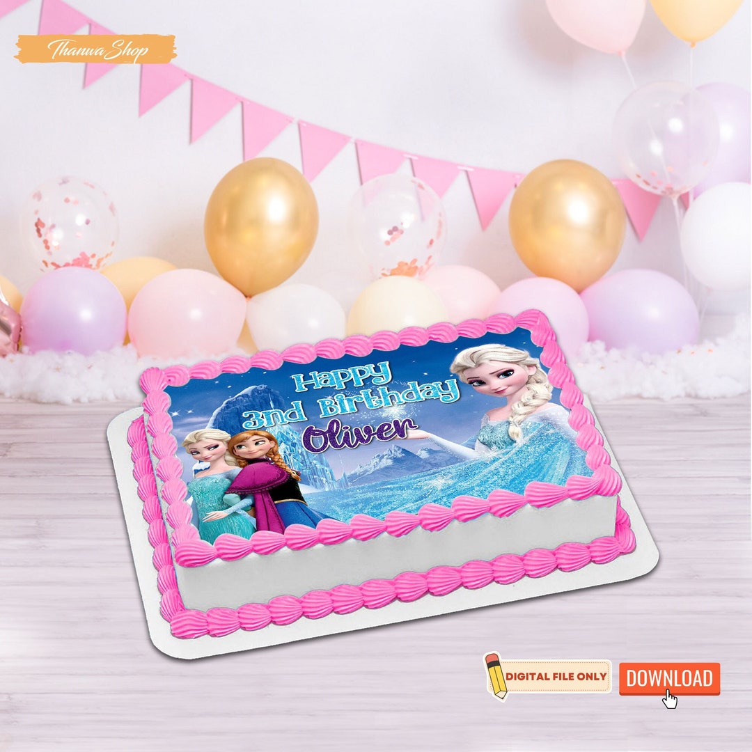 Printable Frozen Cake Topper, Frozen 2 Cake, Frozen Digital Download ...