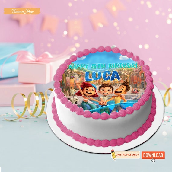 Printable Luca Cake Topper, Luca Party Decorations, Luca Custom Cake  Topper, Luca Birthday Printable, Party Decor, Luca Birthday 