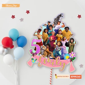Encanto taarttopper | Encanto Casita Jongen | Encanto Cupcake Toppers | Encanto Themafeest | Verjaardagstaart Topper | 3D Cupcake Toppers