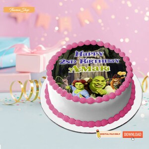 Shrek Cake Topper, Printable Shrek Cake Topper,digital Shrek Cake ...
