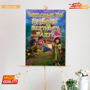 Encanto Bruno Welcome Sign, Girl Party Welcome Sign, Encanto Birthday Party Decorations, Encanto Poster Gift, Birthday Gift for Kids