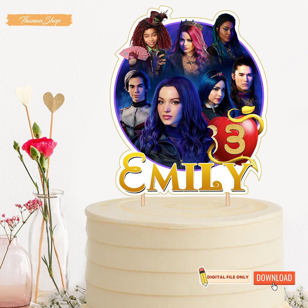 Descendants Cake Toppers Descendants Party Birthday Party - Etsy