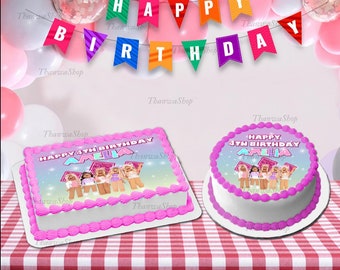 Video Game Girls Cake Topper: Roblox Birthday Party (Digital Download)
