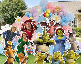 Shrek Birthday Party Cutouts: Printable Character Props (Digital Download)