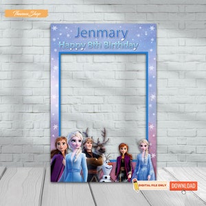 Frozen Birthday Photo Frame, Frozen Party, Photo Booth Frame, Selfie Frame, Birthday Decoration, Frozen Birthday, Frozen Frame