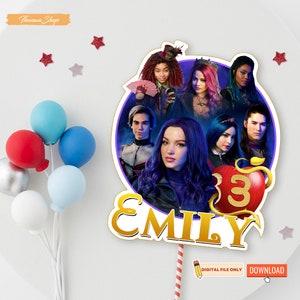 Descendants Cake Toppers, Descendants Party Birthday Party Decoration ...