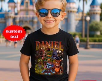 Five Nights at Freddy's Birthday Shirt: 90s Bootleg Style Tee