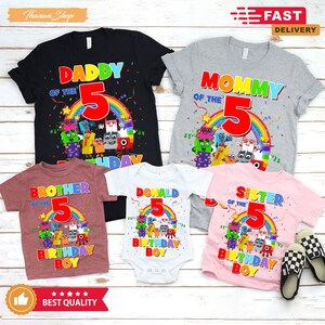 Zahlenblöcke Geburtstags-Shirt Kinder, Zahlenblock Familien-Geburtstags-Shirts, individueller Name Zahlenblöcken Outfit