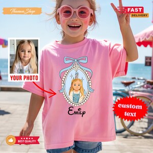 Coquette Bow Castle Shirt, Comfort Colors Coquette Tshirt for Girl, Princess Coquette Bow Outfit,Custom Photo Birthday Tee Gift for Daughter
