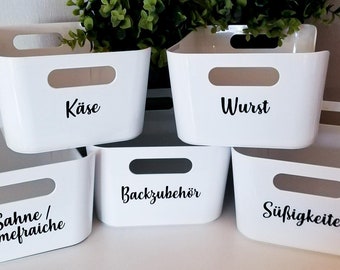 Aufkleber Für Kühlschrankboxen Und Vorratsboxen Oder Vorratsdosen, Vorratsgläser, Ordnungsboxen Und Kisten