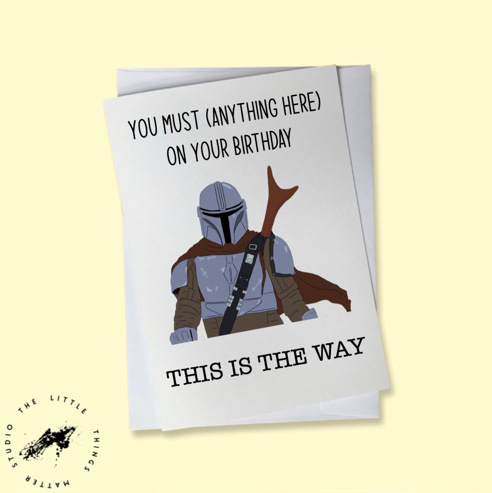 The Mandalorian Personalised Birthday Card | Etsy