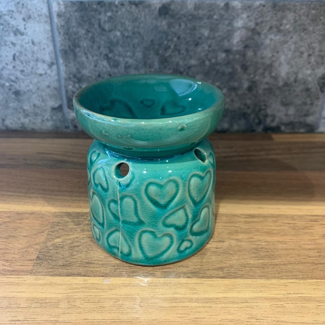 Mini Tea Light Wax Warmer Small Oil Burner Glazed Wax Melt Etsy