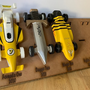 Laser cut Multiple Derby Car Display