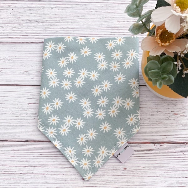 Dog Bandana Snap-On Daisy Meadows Mint
