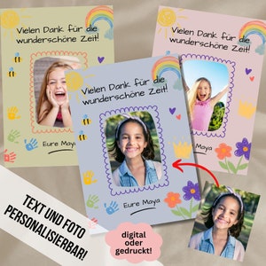 Abschiedskarte Kindergarten Kita Erzieherin Abschiedsgeschenk Karte Dankeskarte Kita Grundschule Geschenk für Lehrer Geschenk für Erzieher