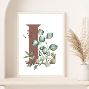 Namensposter Junge personalisiert Geburtsposter Jungle Geschenk zur Geburt Safari babyshower Geschenk Bild Kinderzimmer Poster mit Name
