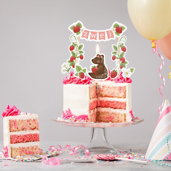 Erdbeer-Krone Zum 1. Geburtstag Für Mädchen – Rosa Serie, Aus Filz, Mit Verstellbarem Gummiband – Niedliches Foto-Accessoire Und Party-Deko