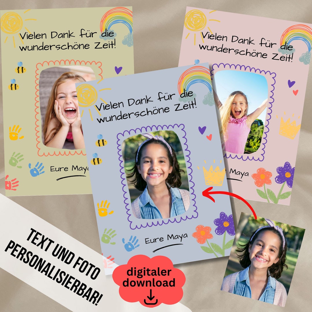  Farewell Card Kindergarten Daycare Teacher Farewell Gift Card Thank You 