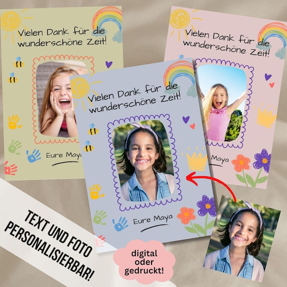 Abschiedskarte Kindergarten Kita Erzieherin Abschiedsgeschenk Karte Dankeskarte Kita Grundschule Geschenk für Lehrer Geschenk für Erzieher