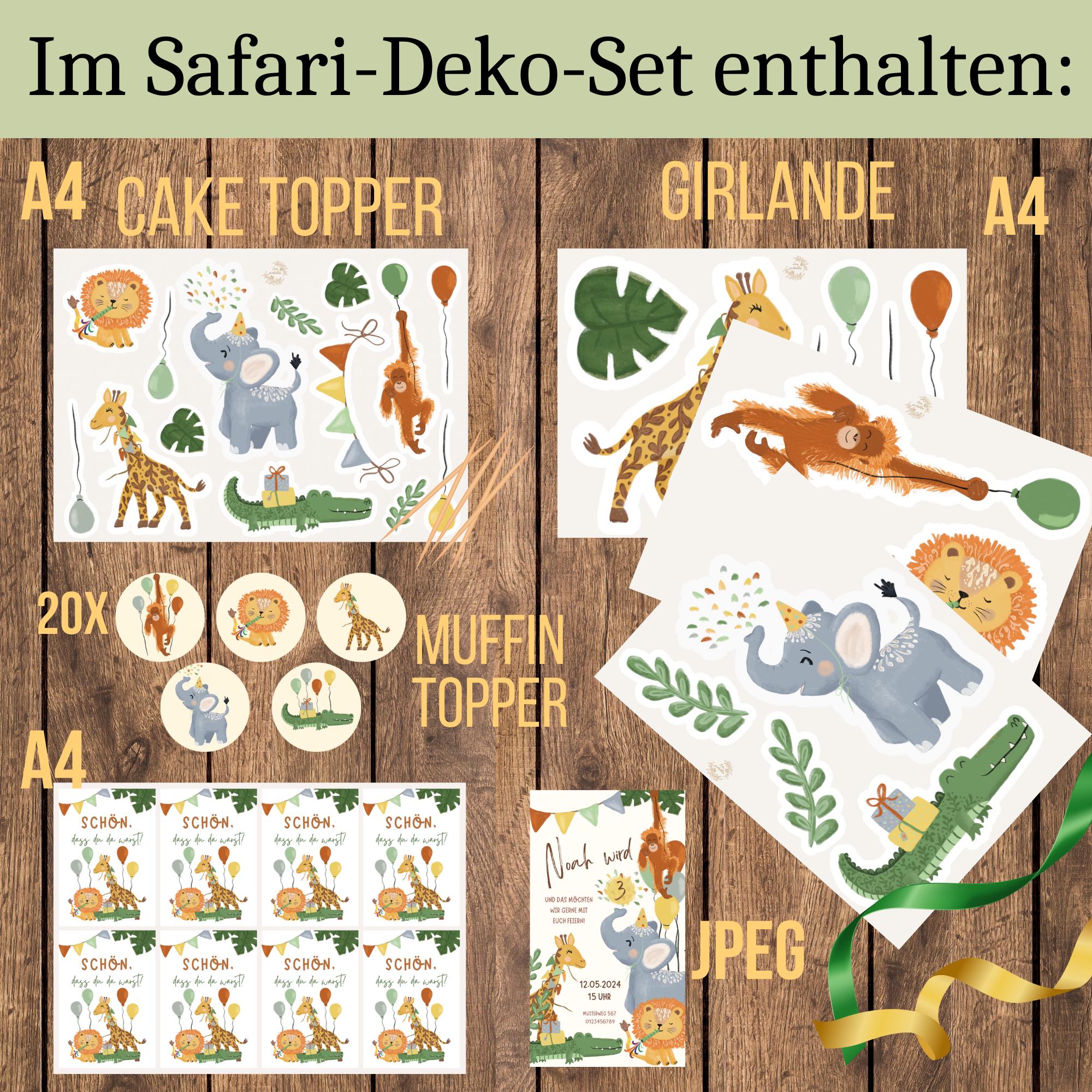 Unique Party Dschungel-Tiere Servietten – 16 Stück, 16,5x16,5 Cm – Für Safari- & Kindergeburtstage