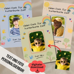 Abschiedskarte Kindergarten Kita Erzieherin Abschiedsgeschenk Karte Dankeskarte Kita Grundschule Geschenk für Lehrer Geschenk für Erzieher