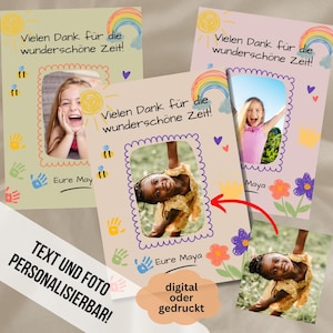 Abschiedskarte Kindergarten Kita Erzieherin Abschiedsgeschenk Karte Dankeskarte Kita Grundschule Geschenk für Lehrer Geschenk für Erzieher