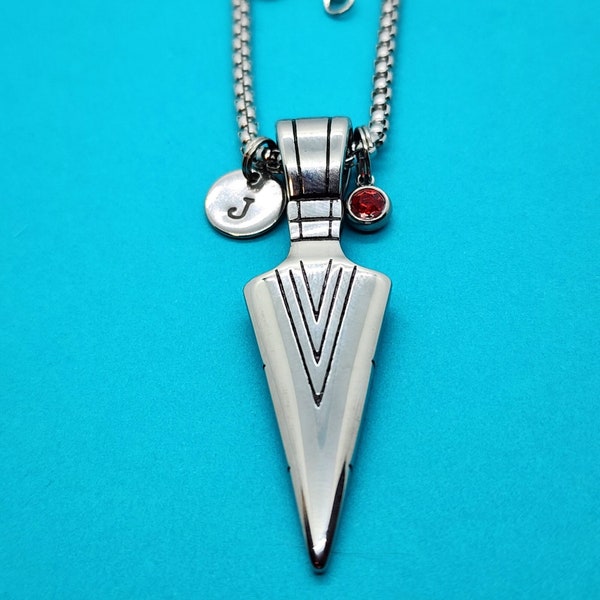 Arrowhead Necklace, Arrowhead Charm, Stainless Steel Chain + Charm, Arrowhead Pendant, Weapons Jewelry, Arrowhead Collector
