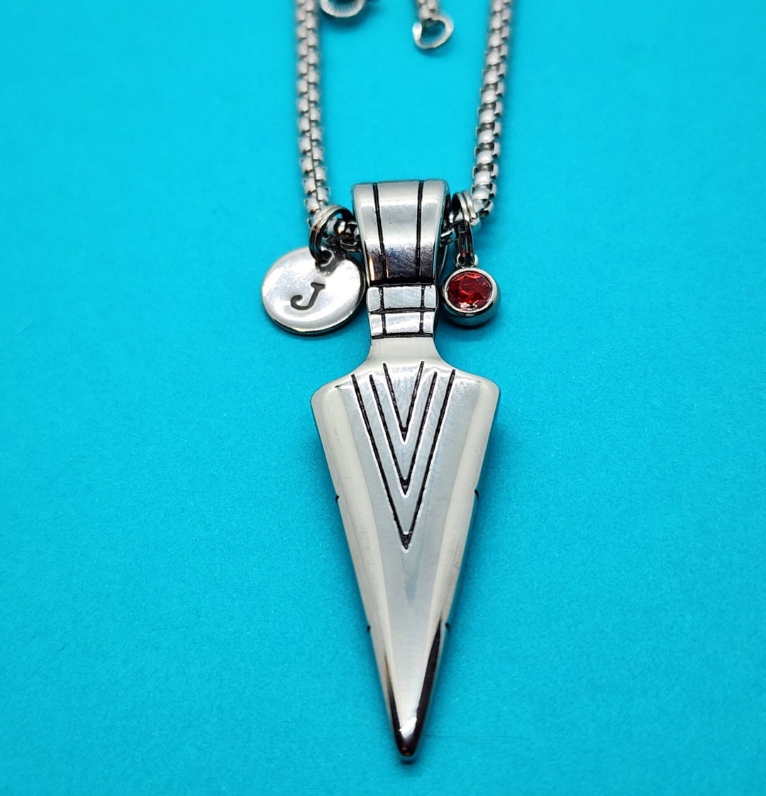 Arrowhead Necklace, Arrowhead Charm, Stainless Steel Chain Charm