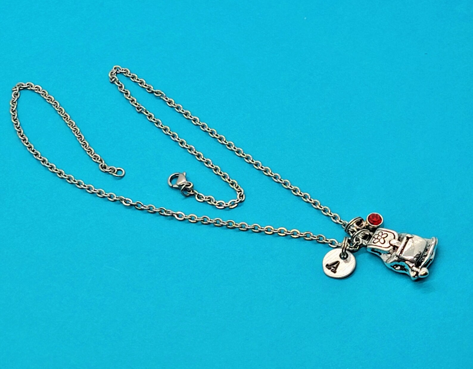 Backpack Charm Necklace Backpack Charm Stainless Steel Etsy Italia