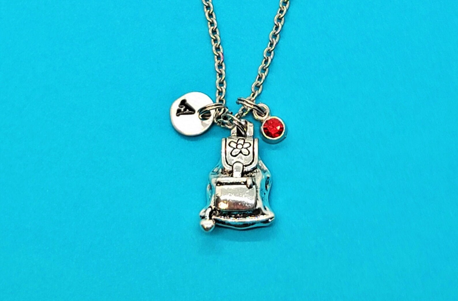Backpack Charm Necklace Backpack Charm Stainless Steel Etsy