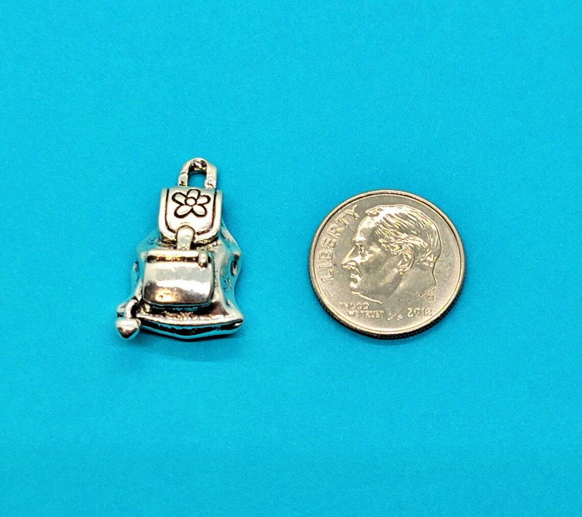 Backpack Charm Necklace Backpack Charm Stainless Steel Etsy Italia