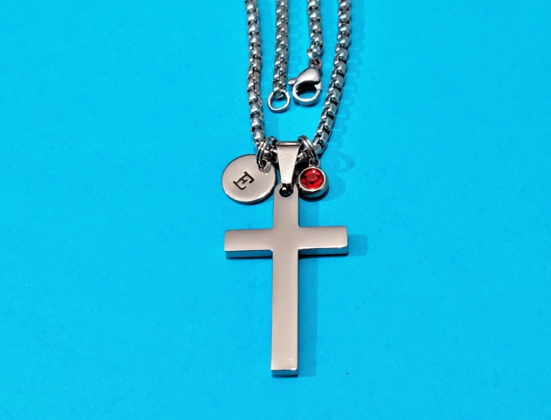 Cross Charm Necklace, Cross Charm, Stainless Steel Chain Charm, Cross