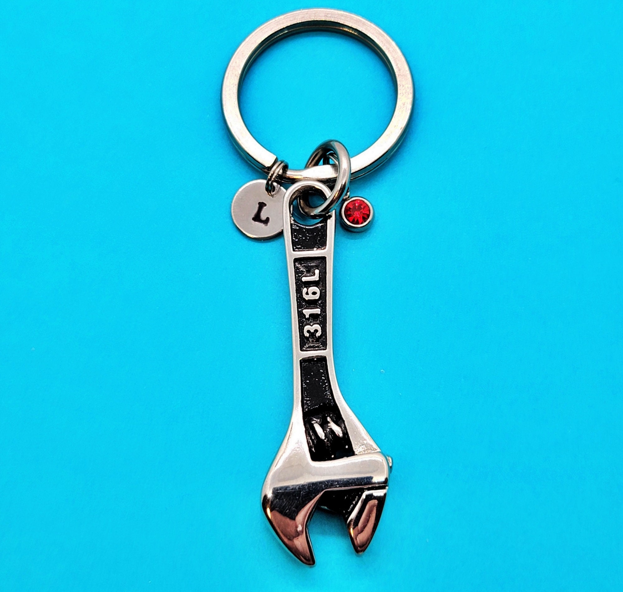 Wrench Charm Key Chain Stainless Steel Key Ringcharm Wrench Etsy