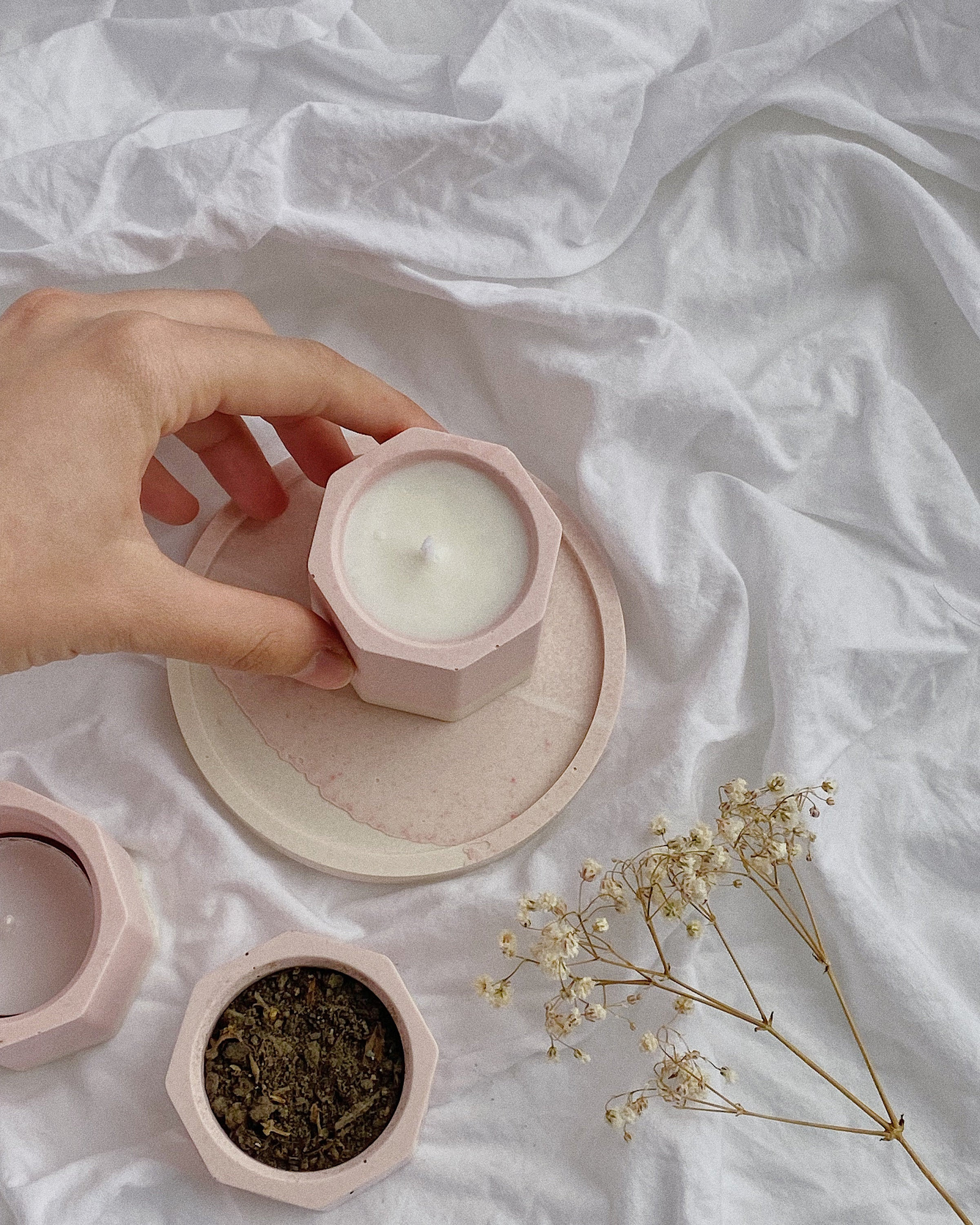 Pink eco friendly candle homemade reusable vegan candle / Etsy