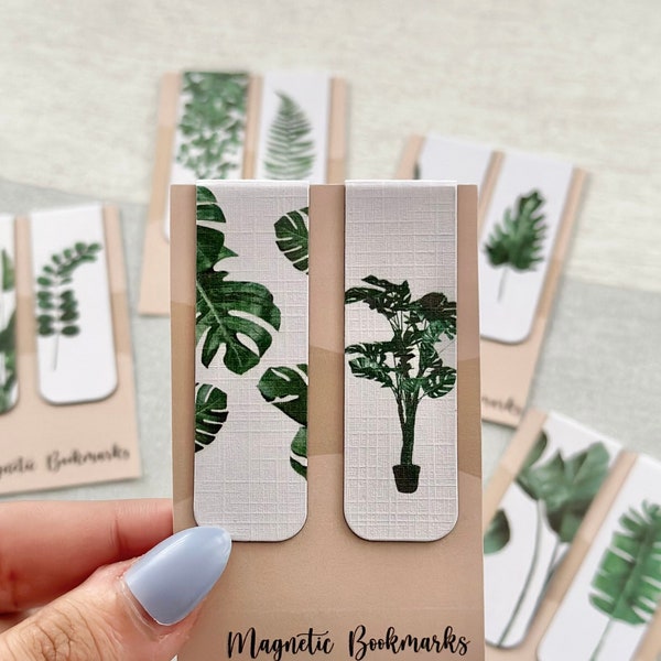 Nature Magnetic bookmark, Bookish gifts, Plant bookmarks, Reading accessories,  Bookmarks, Cute floral bookmark, Book lovers gifts, Personal