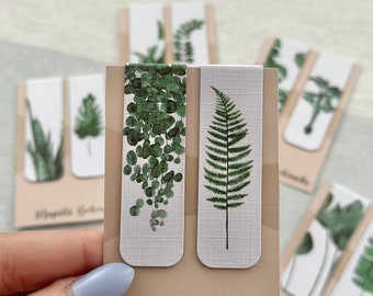 Nature Magnetic Bookmark, Book gifts for book lovers, Floral patterns, Reading accessories, Bookish gifts, Personalise, Plant design book