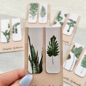 Nature Magnetic Bookmark, Book gifts for book lovers, Floral patterns, Reading accessories, Bookish gifts, Personalise, Plant design book image 2